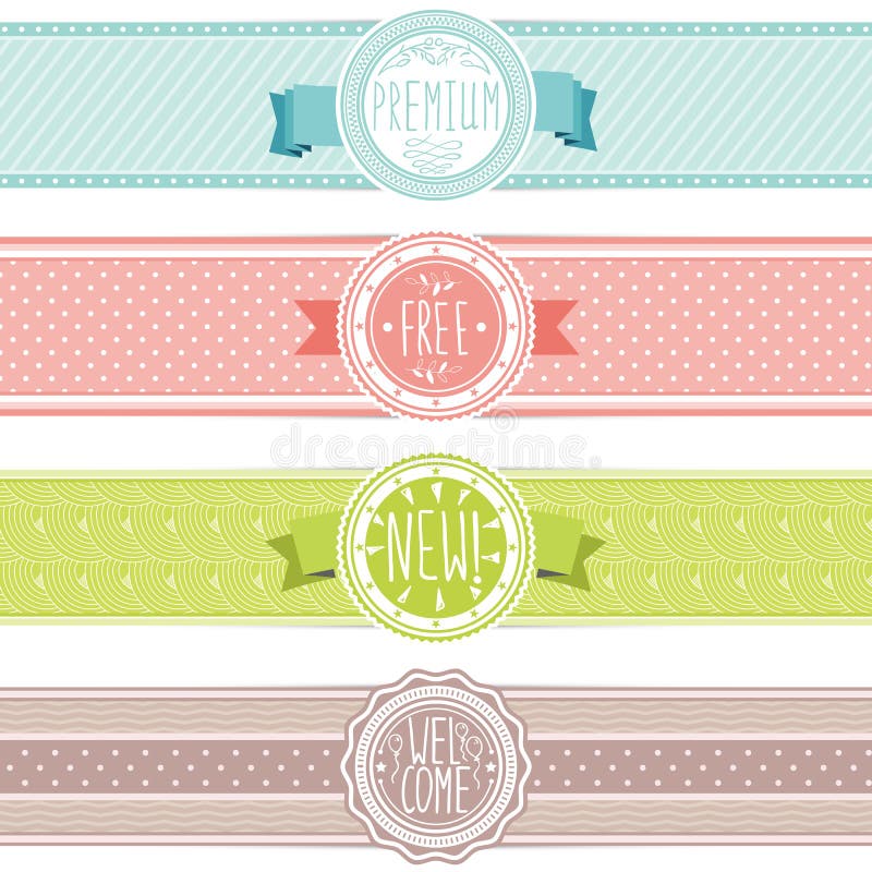 Ensemble de drapeaux de cru illustration stock Ensemble de drapeaux de cru illustration stock