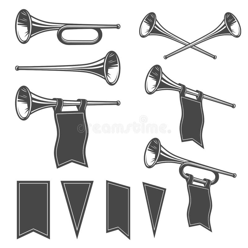 Ensemble de fanfare de mobochrome illustration libre de droits Ensemble de fanfare de mobochrome illustration libre de droits