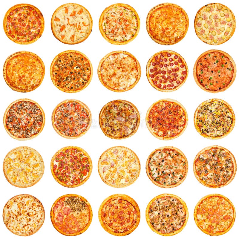 Ensemble de genre différent de pizza photos stock Ensemble de genre différent de pizza photos stock