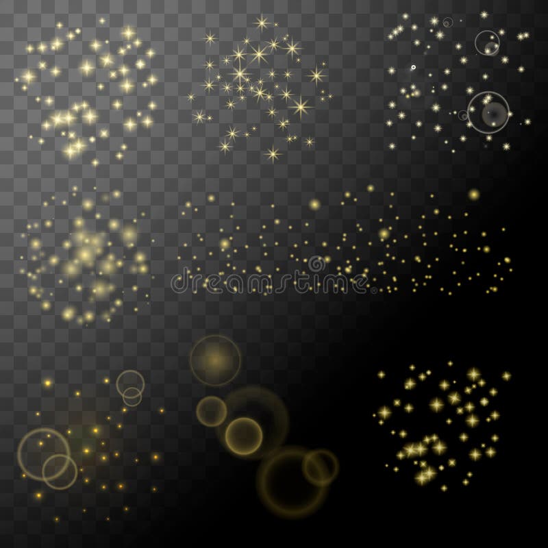 Ensemble de glotter d'étoile d'étincelle Éléments transparents abstraits de vecteur blanc illustration stock Ensemble de glotter d'étoile d'étincelle Éléments transparents abstraits de vecteur blanc illustration stock