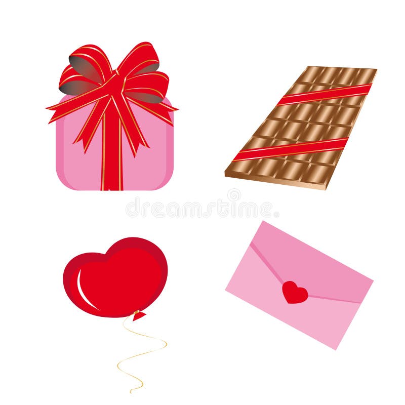 Ensemble de graphismes pour le jour de rue Valentine illustration libre de droits Ensemble de graphismes pour le jour de rue Valentine illustration libre de droits
