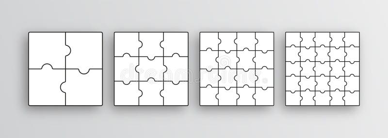 Modèle De Grille De Puzzle Vide, Formes 13x13, 169 Pièces, éléments Séparés  Et Assortis De Manière Irrégulière