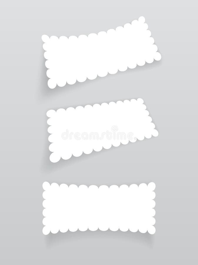 Ensemble de labels de blanc avec l'ombre illustration de vecteur Ensemble de labels de blanc avec l'ombre illustration de vecteur