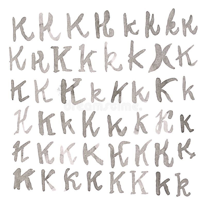 Ensemble de lettres multiples de K d'isolement image libre de droits Ensemble de lettres multiples de K d'isolement image libre de droits