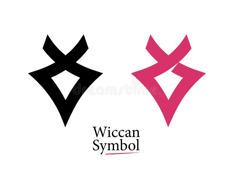 Ensemble de logos plats, symbole de Wiccan de style illustration de vecteur Ensemble de logos plats, symbole de Wiccan de style illustration de vecteur