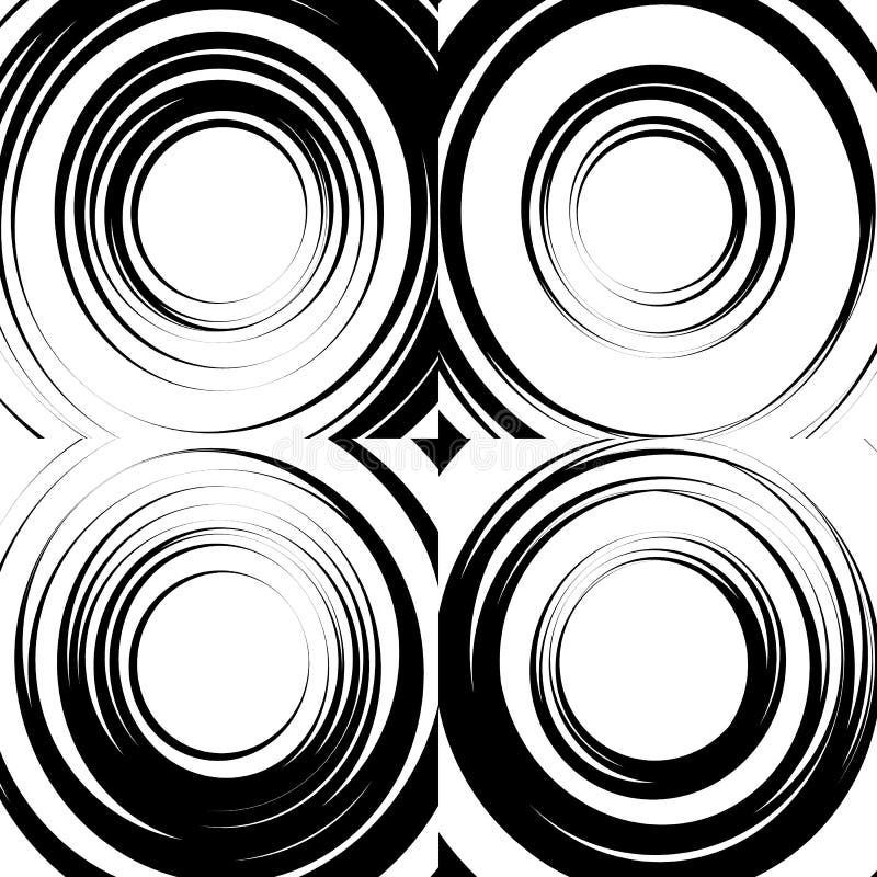 Ensemble de milieux circulaires abstraits concentriques illustration stock Ensemble de milieux circulaires abstraits concentriques illustration stock