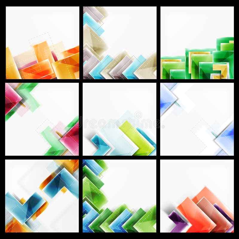 Ensemble de milieux de la flèche 3d illustration stock Ensemble de milieux de la flèche 3d illustration stock