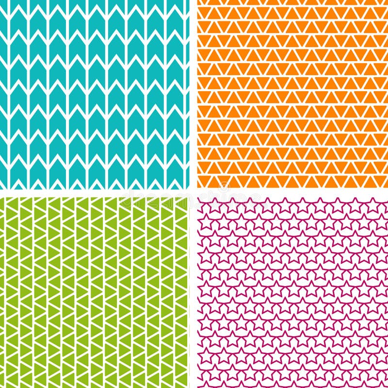 Ensemble de quatre modèles géométriques Collection de différents modèles abstraits illustration libre de droits Ensemble de quatre modèles géométriques Collection de différents modèles abstraits illustration libre de droits