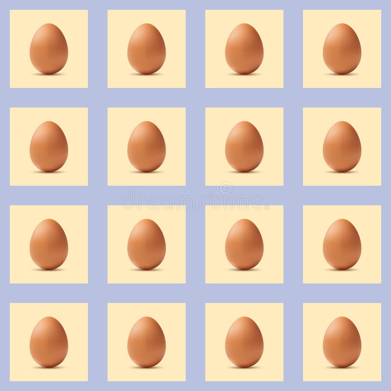 Ensemble de seize oeufs bruns réalistes de poulet illustration stock Ensemble de seize oeufs bruns réalistes de poulet illustration stock