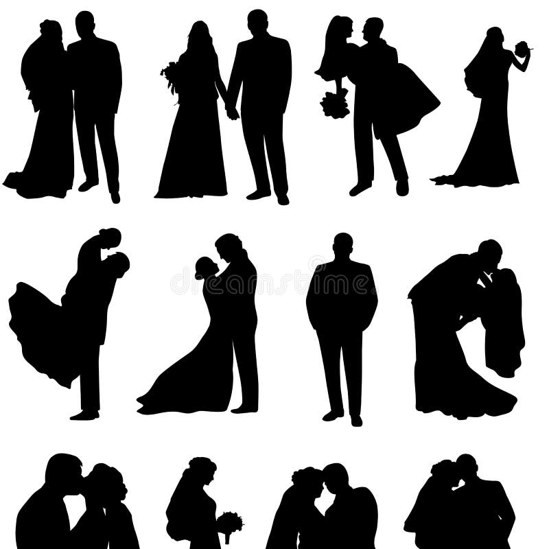 Ensemble de silhouettes de vecteur illustration de vecteur Ensemble de silhouettes de vecteur illustration de vecteur