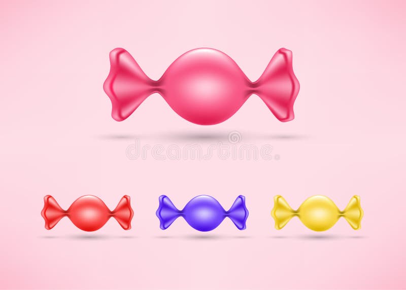 Ensemble de sucreries douces lumineuses illustration libre de droits Ensemble de sucreries douces lumineuses illustration libre de droits