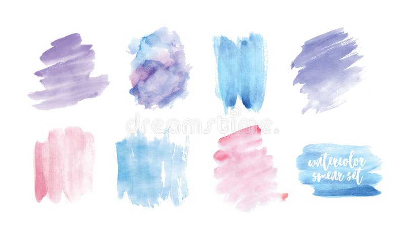Ensemble de taches ou de calomnies peintes à la main avec l'aquarelle d'isolement sur le fond blanc Collection de peinture expres illustration de vecteur Ensemble de taches ou de calomnies peintes à la main avec l'aquarelle d'isolement sur le fond blanc Collection de peinture expres illustration de vecteur