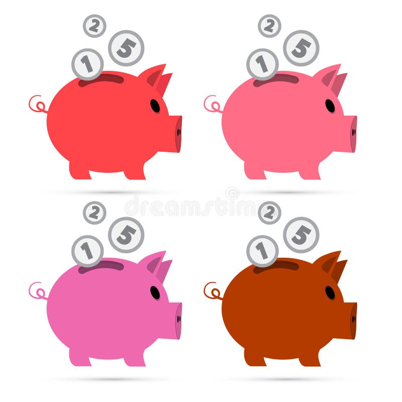 Ensemble de tirelires vectorielles illustration libre de droits