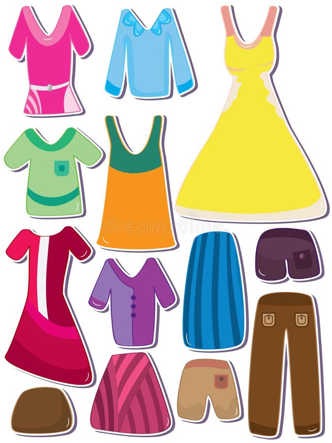 Ensemble de Vêtements de Mode_eps illustration libre de droits