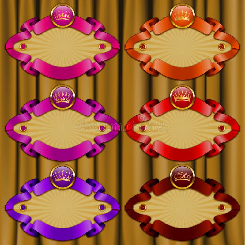 Ensemble de trames fleuries de vecteur illustration stock Ensemble de trames fleuries de vecteur illustration stock