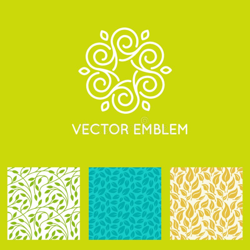 Ensemble de vecteur de calibres de conception de logo, modèles sans couture illustration de vecteur Ensemble de vecteur de calibres de conception de logo, modèles sans couture illustration de vecteur