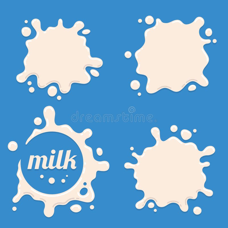 Ensemble de vecteur de tache d'éclaboussure de lait, de yaourt ou de crème illustration de vecteur Ensemble de vecteur de tache d'éclaboussure de lait, de yaourt ou de crème illustration de vecteur