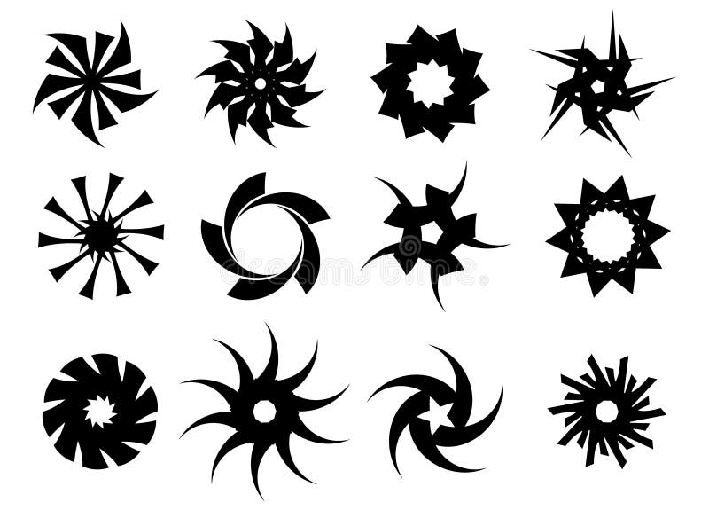 Ensemble des signes en spirale abstraits illustration de vecteur Ensemble des signes en spirale abstraits illustration de vecteur
