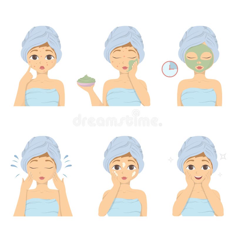 Ensemble facial de masque illustration de vecteur Ensemble facial de masque illustration de vecteur