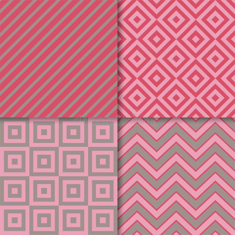 Classic Geometric Patterns Vector Set Textile Fabric 