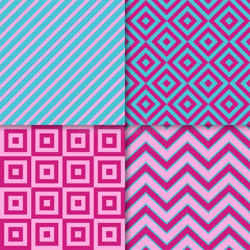 Classic Geometric Patterns Vector Set Textile Fabric 