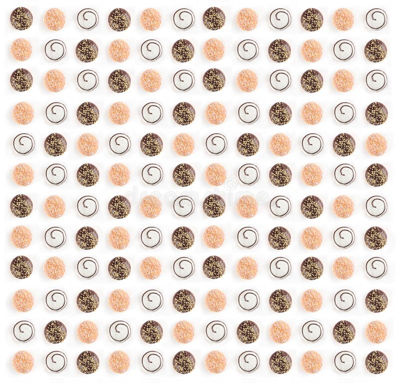 Ensemble of many glazed and assorted doughnuts side by side isolated on white background royalty free stock photography Ensemble of many glazed and assorted doughnuts side by side isolated on white background royalty free stock photography