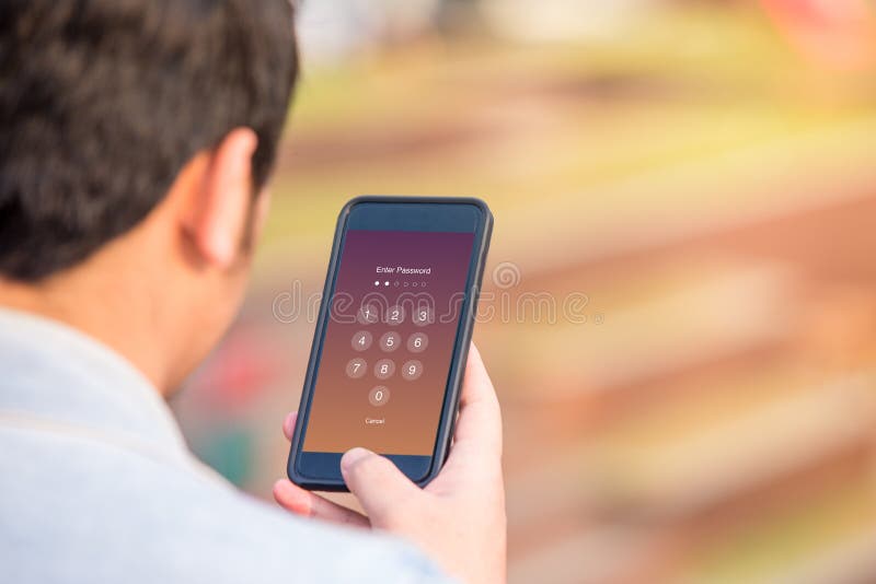 Enter Passcode concept on phone screen royalty free stock photo Enter Passcode concept on phone screen royalty free stock photo