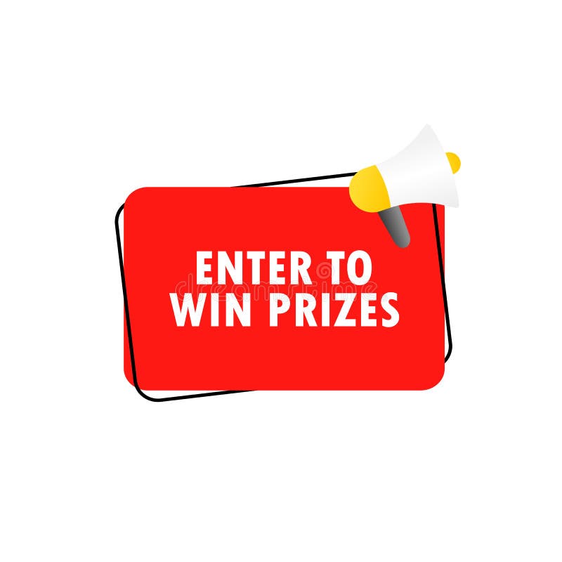 Win Prizes Banner. Win Prizes Speech Bubble Label Set. Stock Vector
