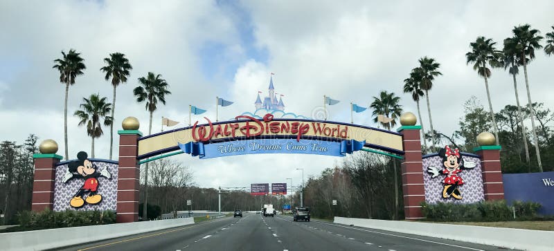 Entering Walt Disney World.