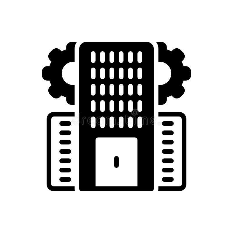 Black Solid Icon for Enterprise, Business and Collaboration Stock