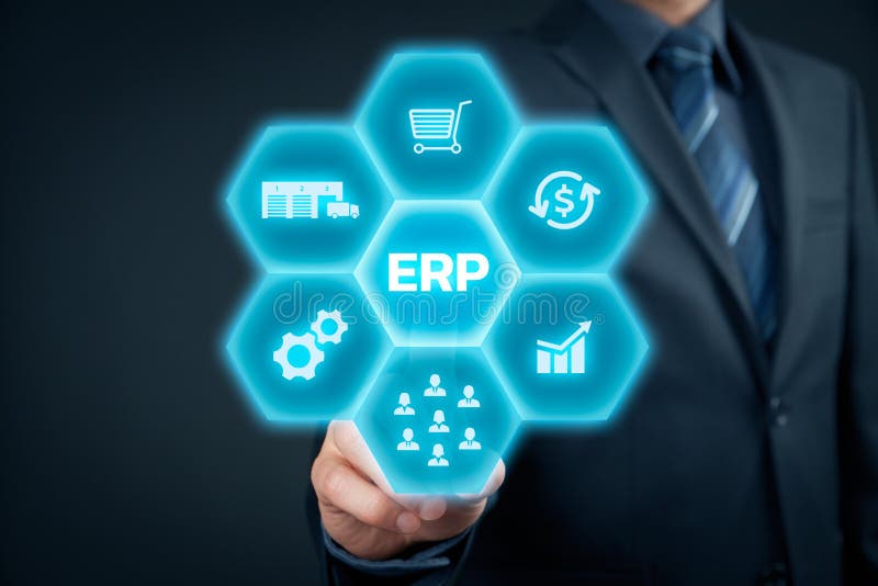 Enterprise resource planning ERP royalty free stock photo