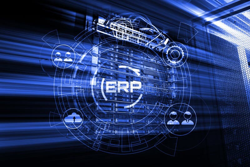 Enterprise Resource Planning ERP system management, motion 3d render stock photos