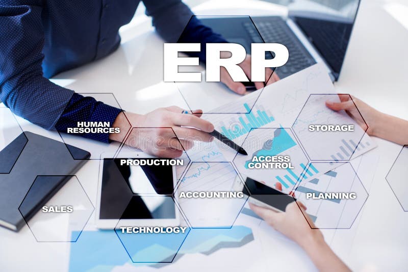 Enterprise Resources Planning Business and Technology Concept. Stock ...