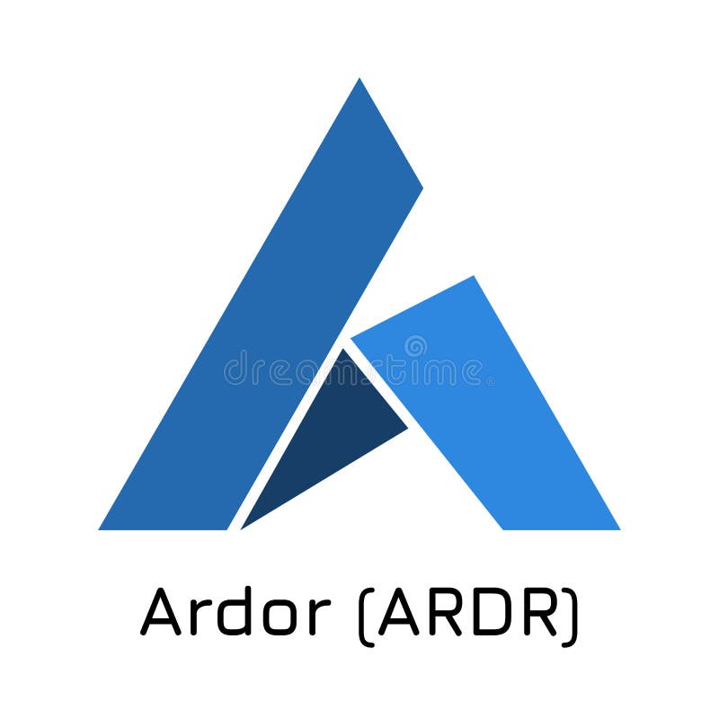 Enthousiasme ARDR Vectorillustratiecrypto muntstukico stock illustratie Enthousiasme ARDR Vectorillustratiecrypto muntstukico stock illustratie