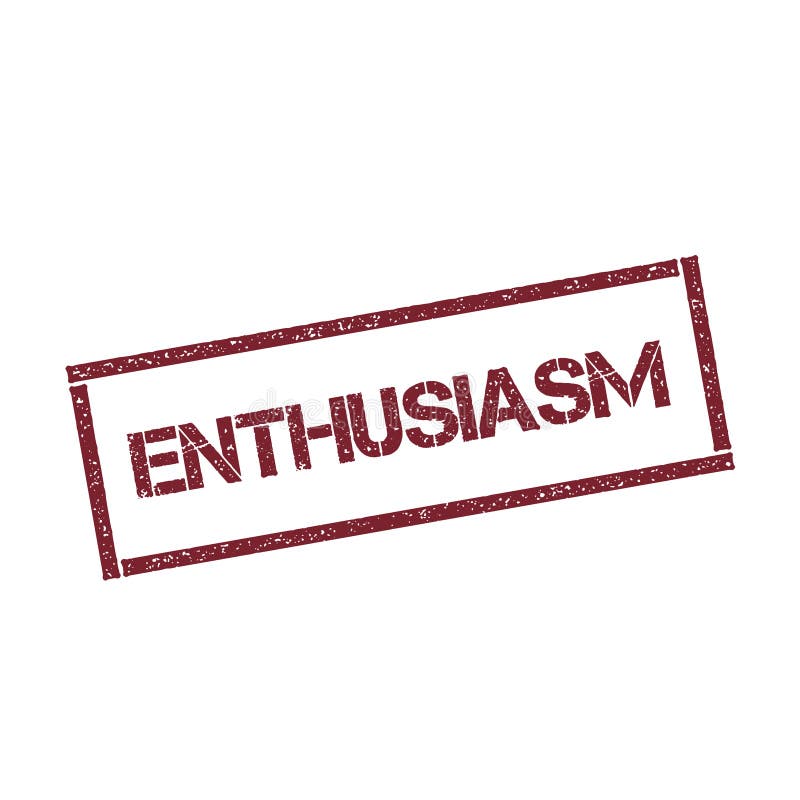 ENTHOUSIASME rechthoekige zegel vector illustratie ENTHOUSIASME rechthoekige zegel vector illustratie