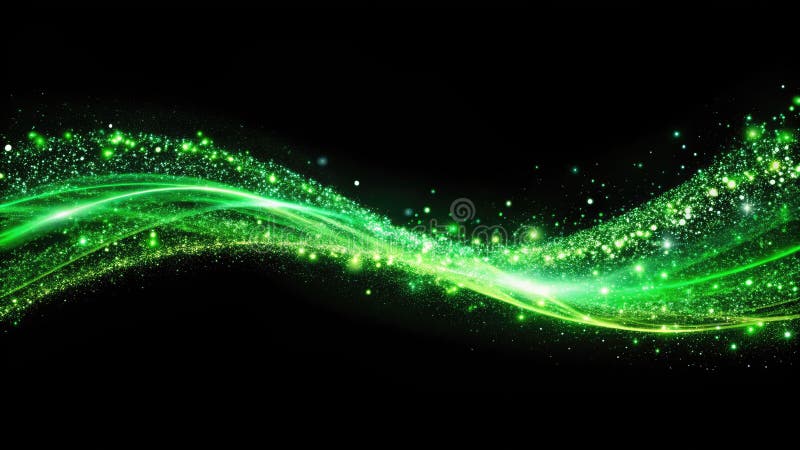 Enthralling Aerial Drone Shot A Mystic Green Energy Burst uchwycony w oszałamiającym 4K szczegółach ilustracja wektor