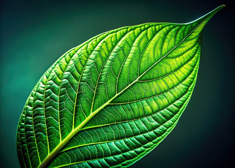 Enthralling Aerial View of the Glow Leaf A Botanical Masterpiece uchwycony w oszałamiającym szczegółach ilustracja wektor