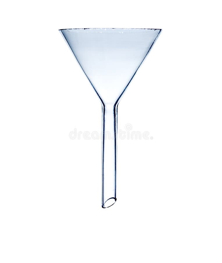 Entonnoir en verre images libres de droits Entonnoir en verre images libres de droits