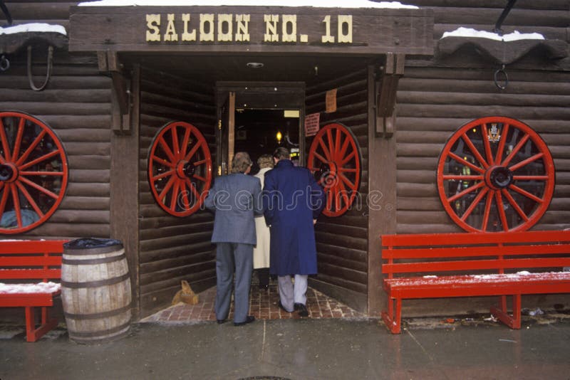 Entrance to Saloon #10 in Gold Rush town of Deadwood, SD. Entrance to Saloon #10 in Gold Rush town of Deadwood, SD