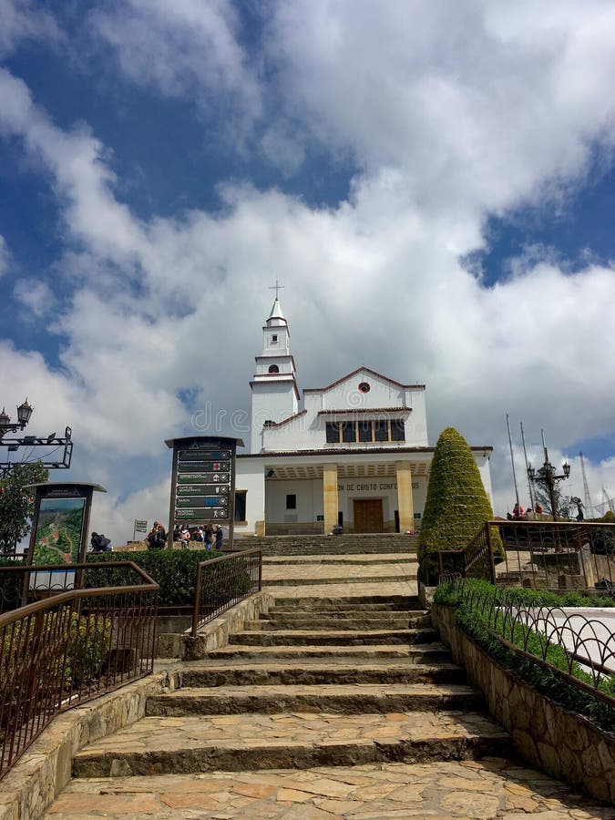 Basílica Santuario del Señor de Monserrate in Bogota, Colombia. On top of the Cerro de Monserrate there is a church with a shrine, devoted to El Señor Caído. Basílica Santuario del Señor de Monserrate in Bogota, Colombia. On top of the Cerro de Monserrate there is a church with a shrine, devoted to El Señor Caído.