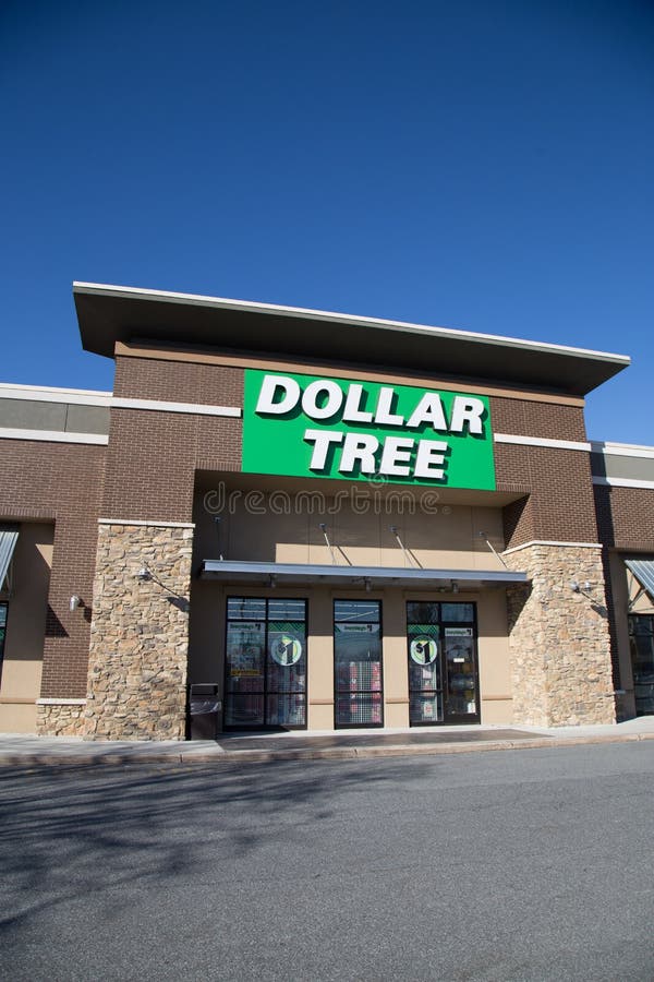 Entrada da loja da árvore do dólar imagem de stock Entrada da loja da árvore do dólar imagem de stock