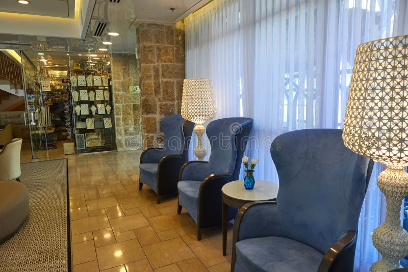 Entrada de Yehuda Hotel no Jerusalém imagem de stock Entrada de Yehuda Hotel no Jerusalém imagem de stock