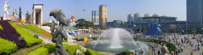 Entrada do Parque de Diversões Shenzhen China imagem de stock royalty free