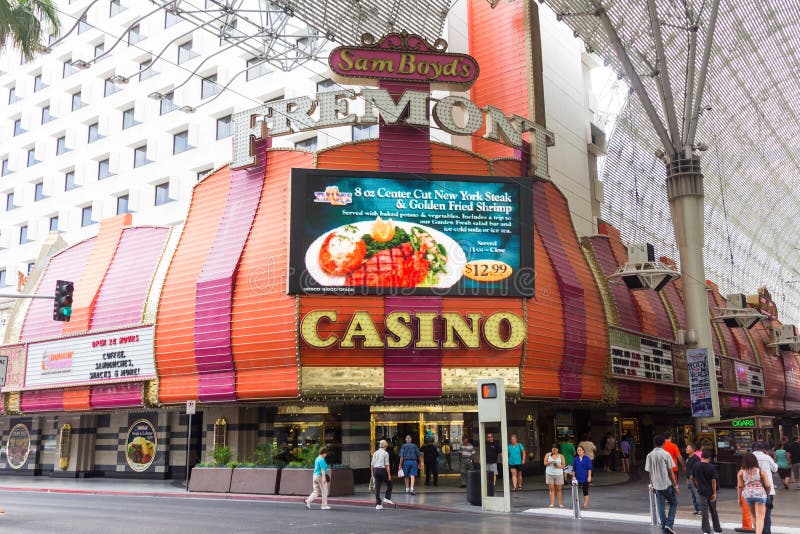 Las Vegas, NV, USA - 14th July 2013: Sam Boyd's Casino main entrance on Freemont Street Experience. Las Vegas, NV, USA - 14th July 2013: Sam Boyd's Casino main entrance on Freemont Street Experience