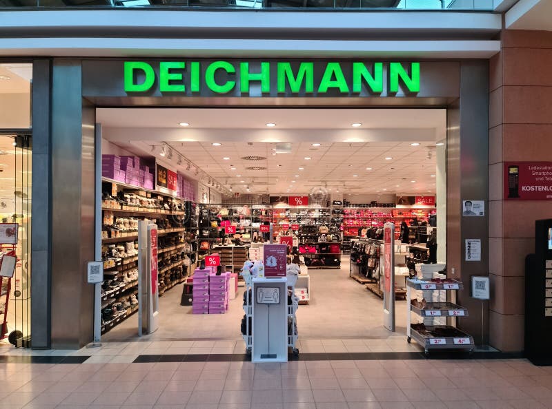 Entrance Area of a Shoe Shop of the German Company Called Deichmann ...