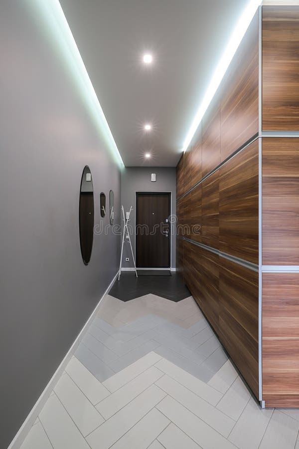 Entrance Door in the Corridor Modern Apartment Stock Photo Image of