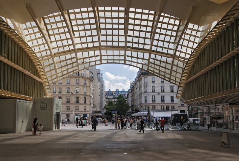 Entrance Forum Les Halles in Paris, France Editorial Stock Image ...