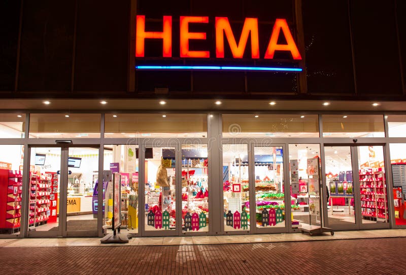 Entrance of a HEMA Store at Editorial Photography Image of light, firm: 166504437