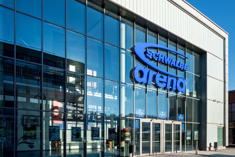 Entrance of the SCHWALBE Arena Editorial Photography - Image of company ...