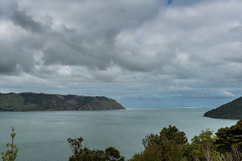 Entrance from Tasman Sea into Big and Huia Bay.